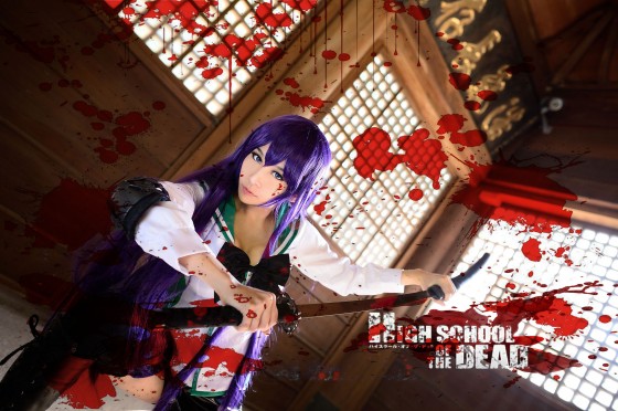 highschool of the dead saeko cosplay7